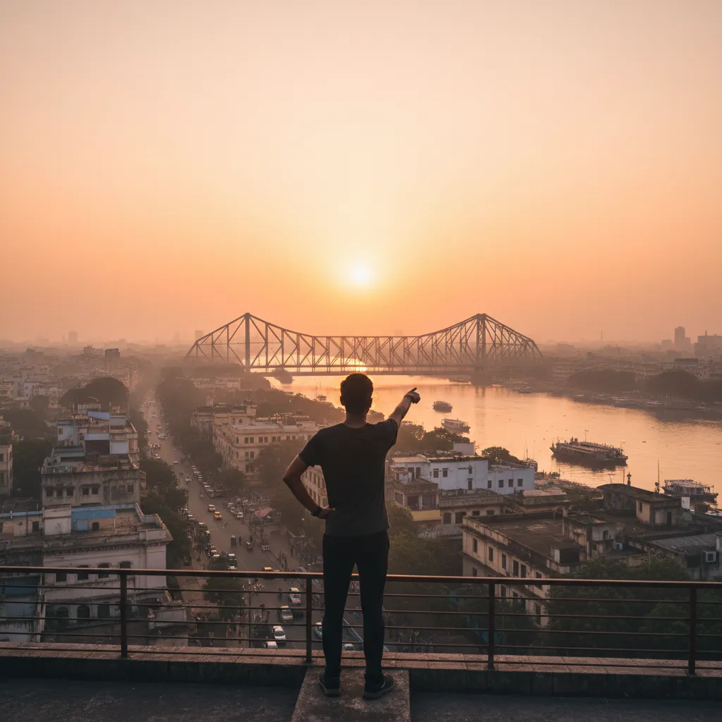 কলকাতার সকালে একজন আত্মবিশ্বাসী ব্যক্তি