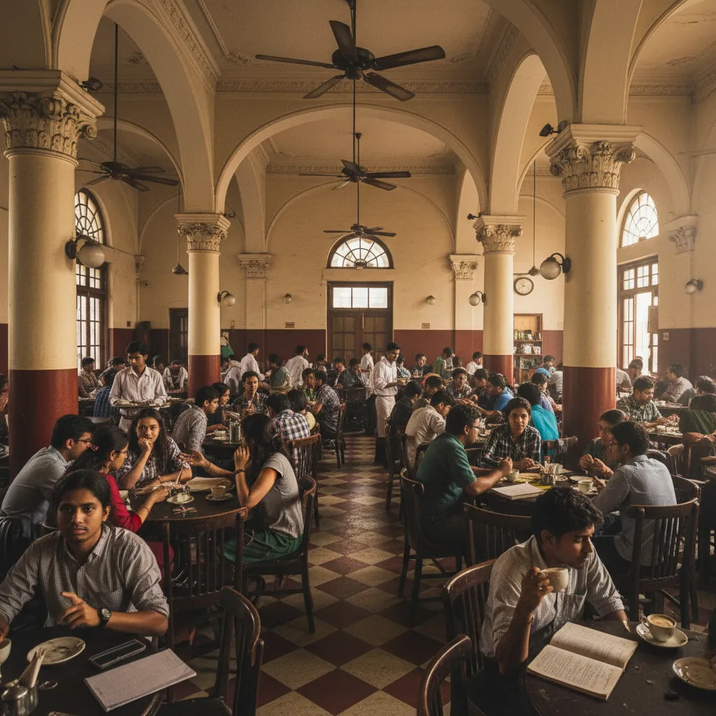 ইন্ডিয়ান কফি হাউসের অভ্যন্তরে আড্ডা
